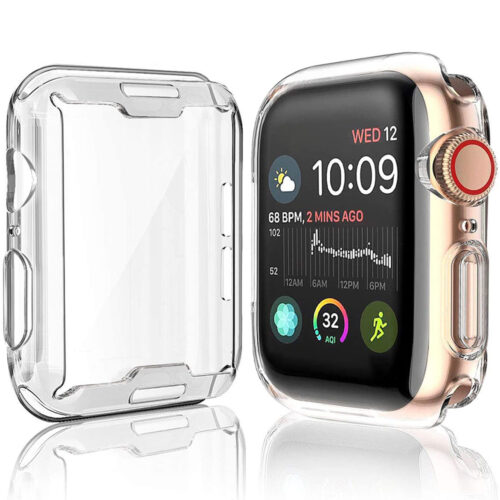 360 Full Soft Clear TPU Screen Protector Case For Apple Watch Series 44MM 40MM 42MM 38MM Transparent Cover For IWatch 6/SE/5/4/3 3