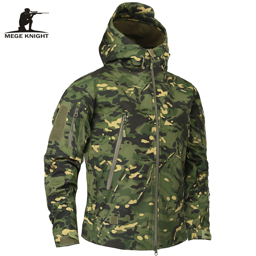 Mege Brand Clothing Autumn Men's Military Camouflage Fleece Jacket Army Tactical Clothing  Multicam Male Camouflage Windbreakers 1