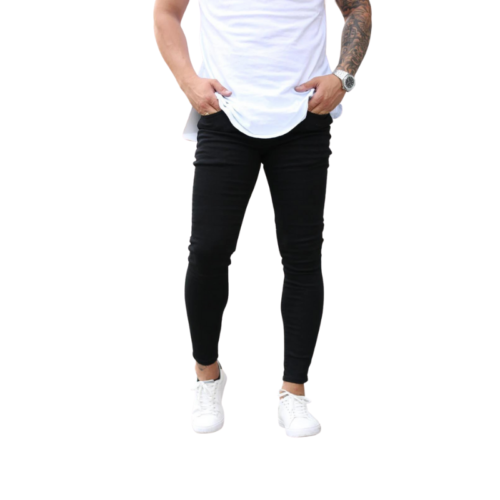 Jeans Men Business Casual  Black Slim Pencil Pants Male Fashion Skinny Biker Pants Street Hip Hop Party Denim Clothing Men 5