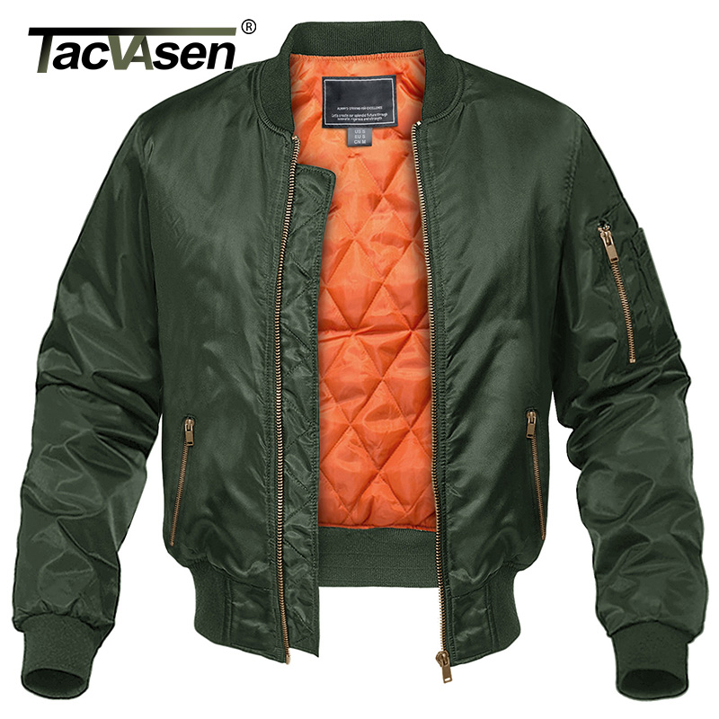 TACVASEN Winter Military Jacket Outwear Mens Cotton Padded Pilot Army Bomber Jacket Coat Casual Baseball Jackets Varsity Jackets 1